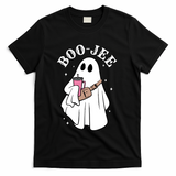 Boo Jee Funny Halloween Shopaholic Ghost T-Shirt - Black