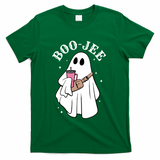 Boo Jee Funny Halloween Shopaholic Ghost T-Shirt - Green