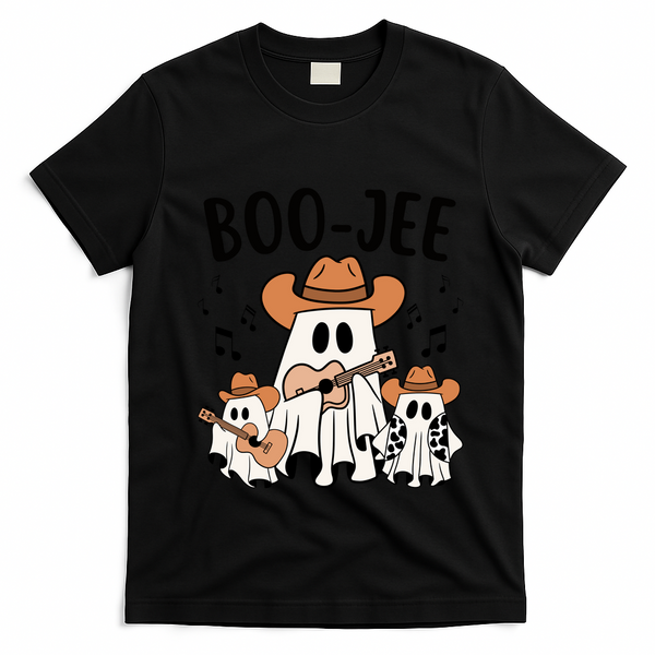 Boo Jee Ghost Funny Halloween T-Shirt - Black