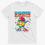 Baseball Life Style Apparel Softball Ice Cream Drip T-Shirt - White