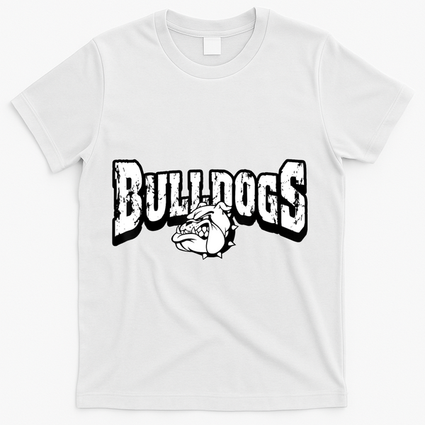 Bulldogs Mascot Back To School Team Spirit T-Shirt - White