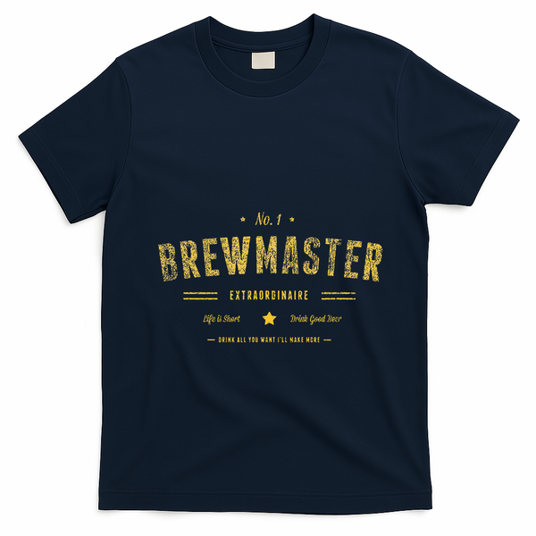 Brew Master Beer Brewing Homebrew Gift For Brewer Brewmaster T-Shirt - Navy Blue