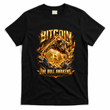 Bitcoin The Bull Awakens Cryptocurrency Bull Market Art T-Shirt - Black