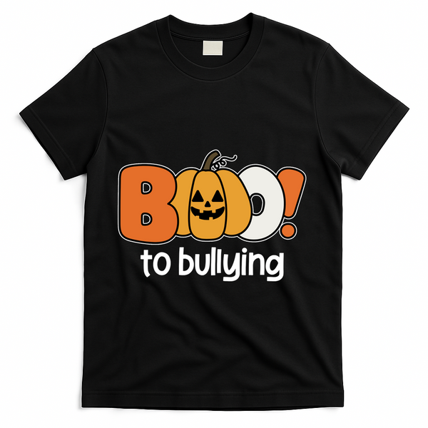 Boo To Bullying Anti Bullying Halloween T-Shirt - Black