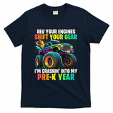 Back To School Pre K Monster Truck First Day School T-Shirt - Navy