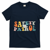 Back To School Student Safety Patrol Groovy T-Shirt - Navy