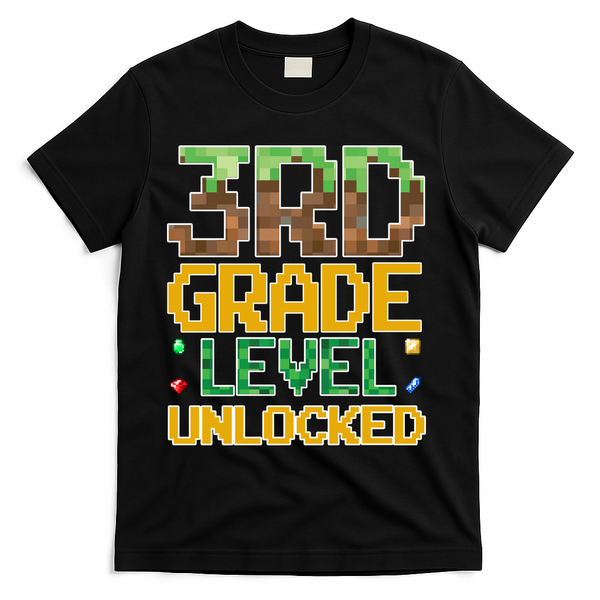 Back To School 3rd Grade Gamer Gaming T-Shirt - Black