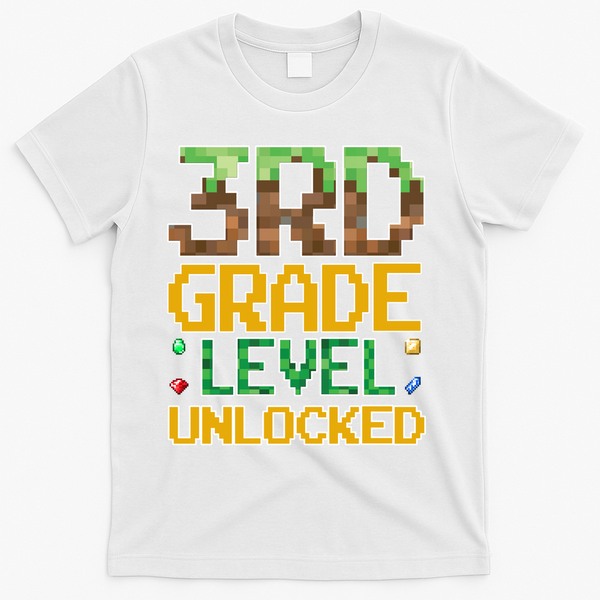Back To School 3rd Grade Gamer Gaming T-Shirt - White