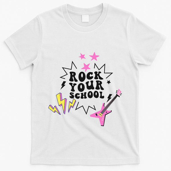 Back To School Rock Your School Music Lover School T-Shirt - White