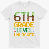Back To School 6th Grade Gamer T-Shirt - White