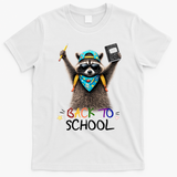 Back To School Raccoon T-Shirt - White