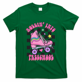 Back To School Skating Rollin Into Preschool T-Shirt - Green