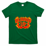 Burnin Up Flames Vintage Fire T-Shirt - Irish Green