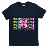Cute 100 Days Of School Coquette Bow Pencil T-Shirt - Navy