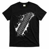 Car Automobile Tire Track Funny Halloween Costume Outfit T-Shirt - Black