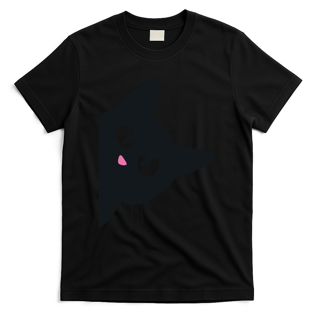Cute Black Cat Halloween Costume Kitten Adult T-Shirt - Black