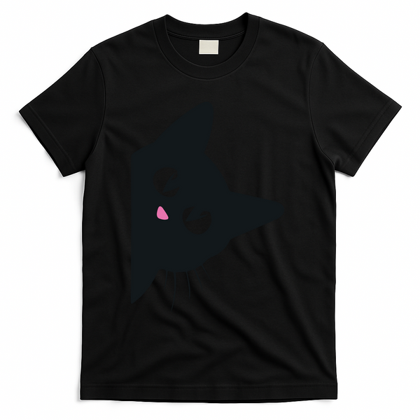 Cute Black Cat Halloween Costume Kitten Adult T-Shirt - Black
