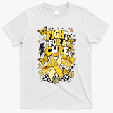 Childhood Cancer Awareness Fight For A Cure T-Shirt - White
