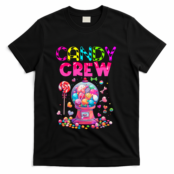 Candy Crew Candy Land Sweetie Candy Squad Halloween Costume T-Shirt - Black