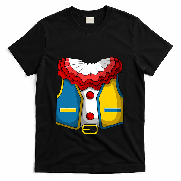 Clown Costume Funny Circus Play Halloween T-Shirt - Black
