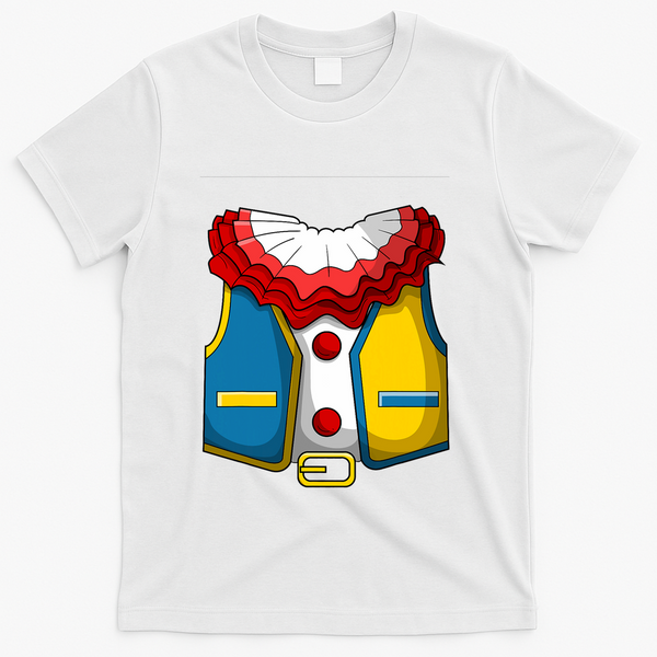 Clown Costume Funny Circus Play Halloween T-Shirt - White