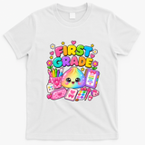 Cute Dumpling 1st First Grade Back To School T-Shirt - White