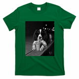Cool Dog with Sunglasses and Iced Coffee Vibes T-Shirt - Irish Green