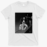 Cool Dog with Sunglasses and Iced Coffee Vibes T-Shirt - White
