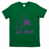 Cat-Holic Funny Cat Lover T-Shirt - Irish Green