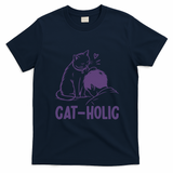 Cat-Holic Funny Cat Lover T-Shirt - Navy Blue