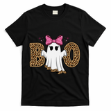 Cute Halloween Boo Ghost Vibes Spooky Season T-Shirt - Black
