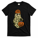 Camo Halloween Ghost Candy Hunter T-Shirt - Black