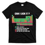 Can I Lick It Periodic Table Boy Girl Teacher Student  T-Shirt - Black