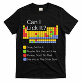 Can I Lick It Funny 100 Days Of School Periodic Table T-Shirt - Black