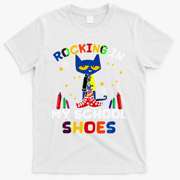 Catrocking I N My School Shoes T-Shirt - White