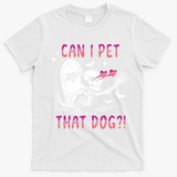 Can I Pet That Dog Skeleton Halloween T-Shirt - White
