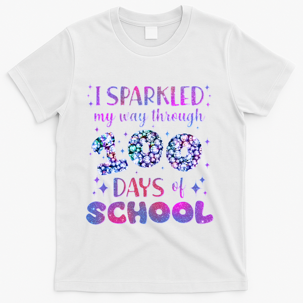 Cute I Sparkled My Way Through Days Of School T-Shirt - White