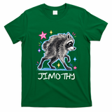 Cute Jimothy Raccoon Funny T-Shirt - Irish Green