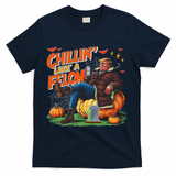 Chillin Like A Felon Donald Trump Buschlight Beer Halloween T-Shirt - Navy