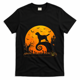 Chocolate Lab Dog Moon Halloween Dog Lover T-Shirt - Black