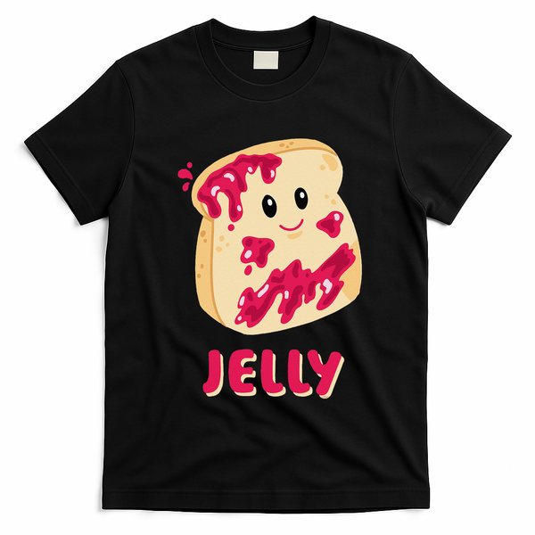 Couple Matching Jelly & Peanut Butter Halloween T-Shirt - Black