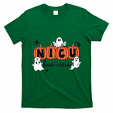 Cute Nicu Boo Crew Spooky Nurse Halloween Cute Ghost Pumpkin T-Shirt - Irish Green