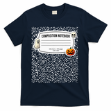 Composition Notebook Costume Adult Halloween For Teachers T-Shirt - Navy
