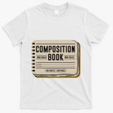 Composition Notebook Costume T-Shirt - White