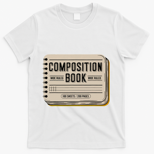 Composition Notebook Costume T-Shirt - White