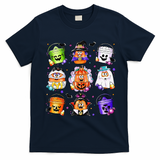 Chicken Nuggets Pumpkin Halloween 90S Vintage T-Shirt - Navy Blue