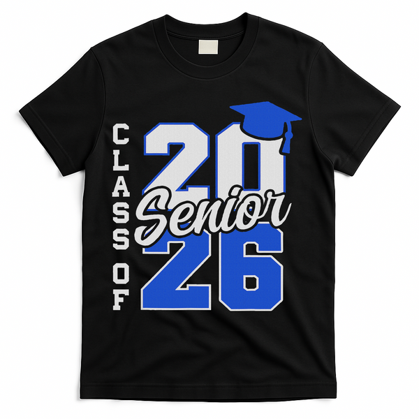 Class Of 2026 Senior 2026 Back To School 2025 Graduation T-Shirt - Black