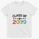 Class Of 2039 Grow With Me First Day School T-Shirt - White