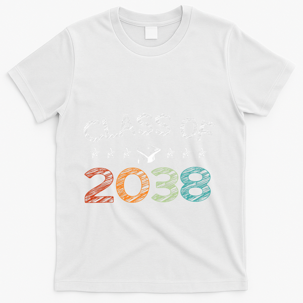 Class Of 2038 Grow With Me First Day School T-Shirt - White