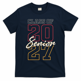 Class Of 2027 Senior Graduation Celebration T-Shirt - Navy Blue